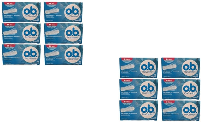 O.B. ProComfort Mini Tampons - Voordeelverpakking 12x 16 stuks
