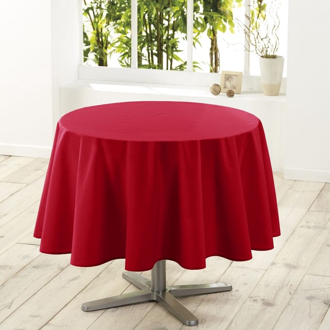 Wicotex-Tafellaken-Tafelkleed- polyester rood rond 180 cm