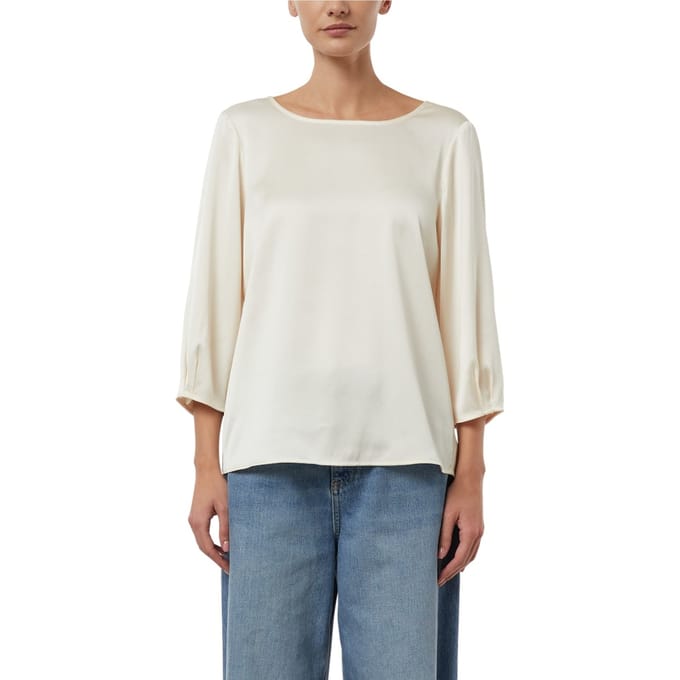 Comma Blouses Offwhite Maat: 40 | Longsleeves Outlet | Dames | Wit