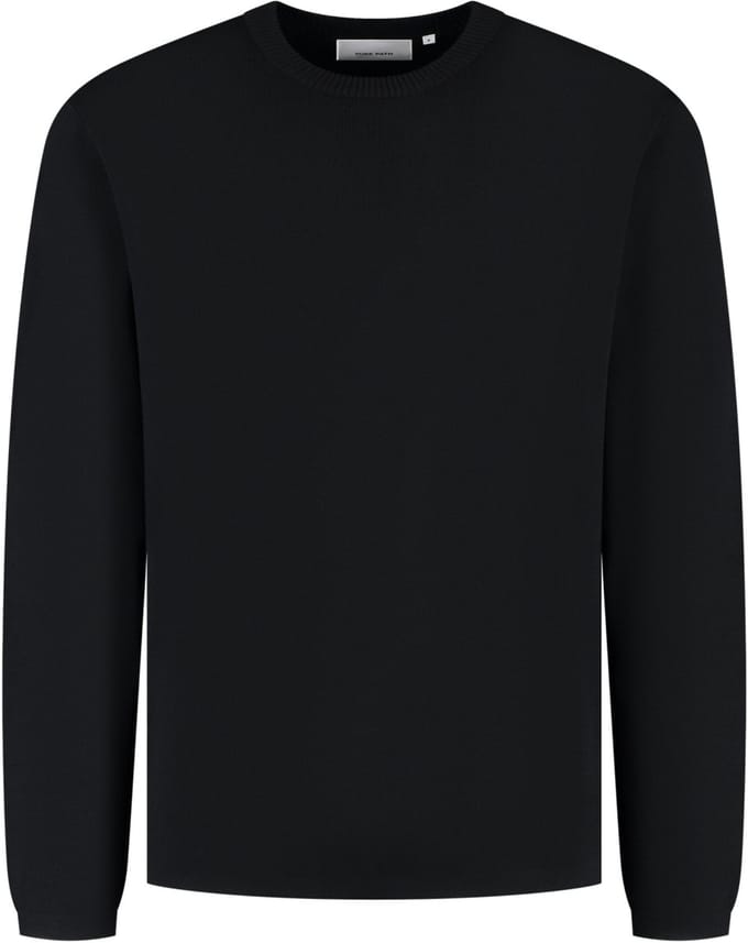 Pure Path Trui Heavy Knit Sweater 25030811 02 Black Mannen Maat - S