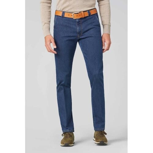 Meyer Jeans Roma T400 Denim Two-Way-Stretch Blue Stone / male