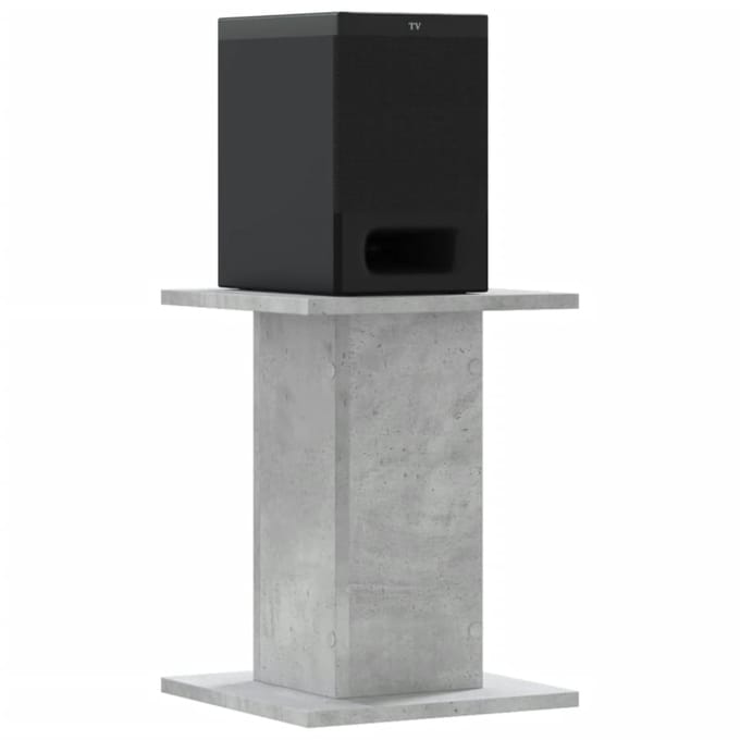 vidaXL - Speakerstandaards - 2 - st - 30x30x40 - cm - bewerkt - hout - betongrijs