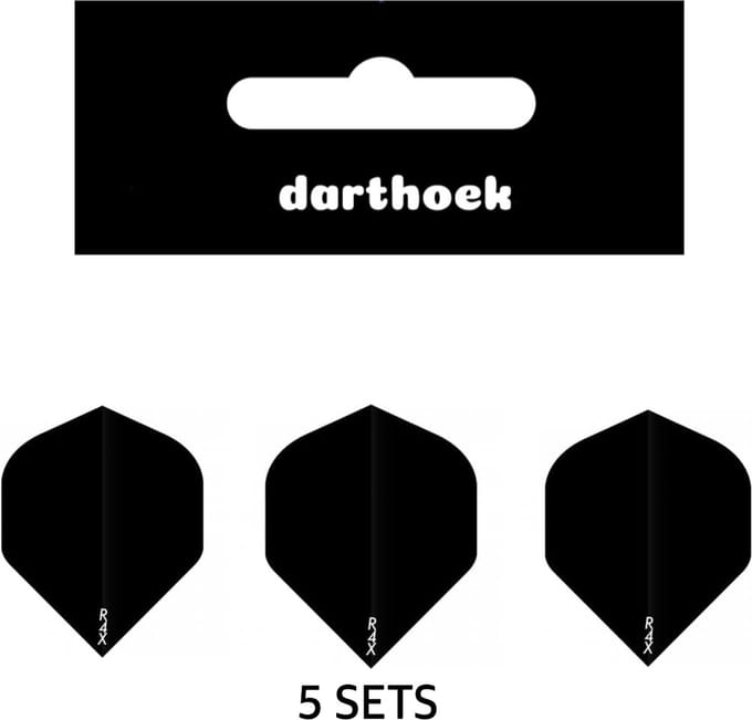 Darthoek | Flights | R4X | Zwart | 5 Sets |+ 1 set darthoek flights