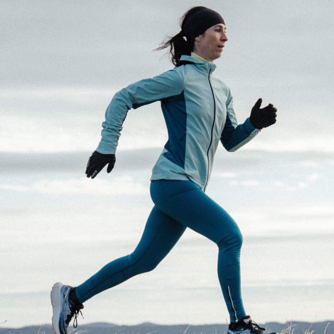 Loeffler hardloopbroek voor dames W Long Tights DD Blue Coral - Blauw