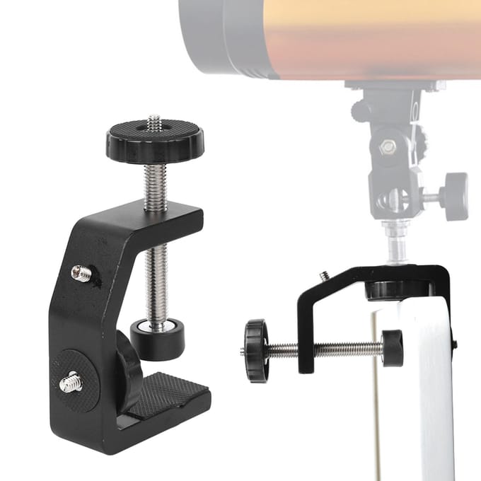 Grote Aluminiumlegering Zwarte C-Klem Mount Vaste Desktop Beugel voor Zaklamp Camera Statief black