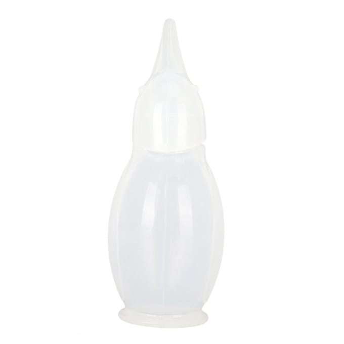 Siliconen Baby Neusaspirator Pinguïn Uiterlijk Transparant Herbruikbaar Baby Neusreiniger Baby Neus white