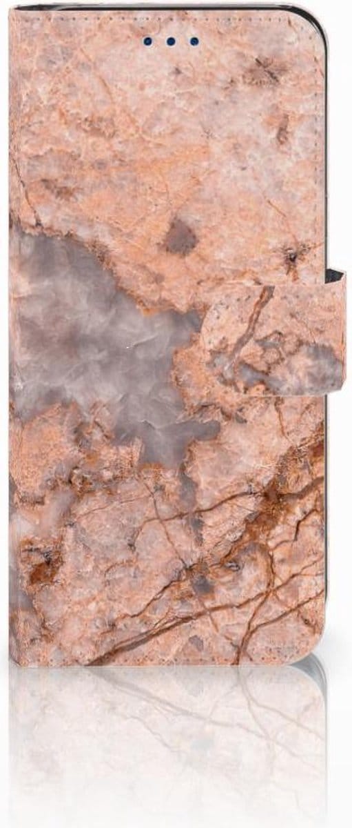 Samsung Galaxy S8 Bookcase Marmer Oranje