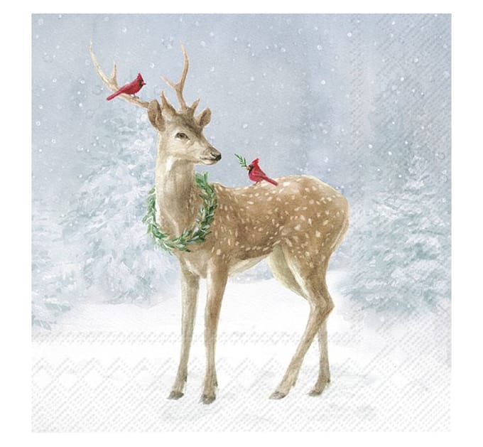 Servet "Deer in Snow"