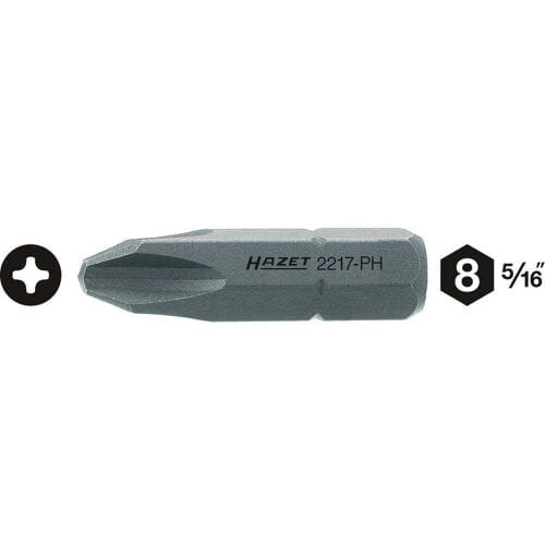 Hazet 2217-PH1 2217 Kruis-bit Aandrijving: 5/16 (8 mm) Uitvoering: Kruiskop Phillips PH 1 32 mm