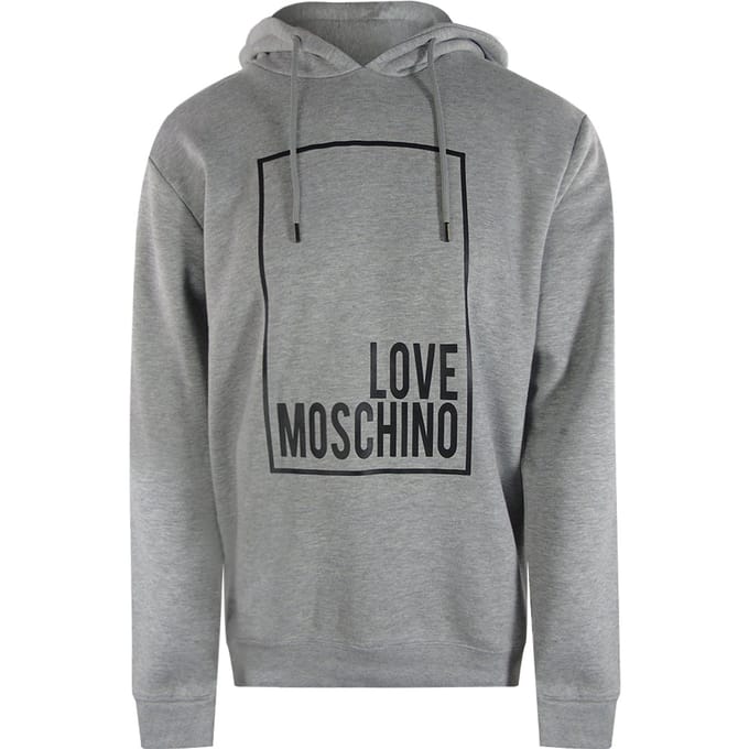 Love Moschino Box Logo Grijze Hoodie