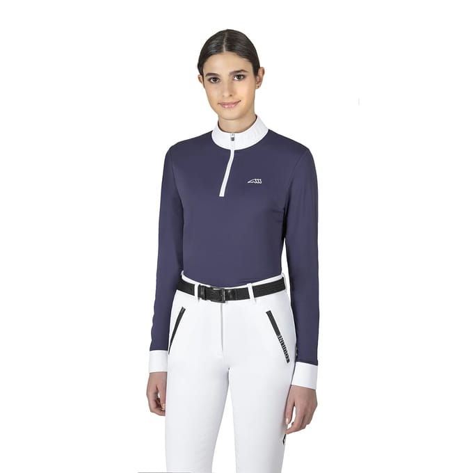 Dames wedstrijdpolo met lange mouwen Equiline Casec