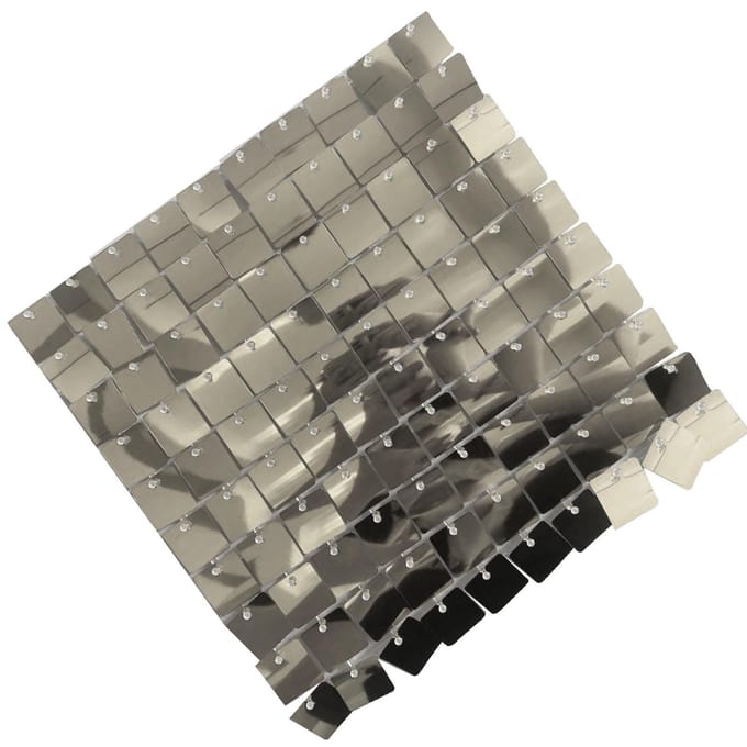 24 STUKS Glansmuurpanelen Translucent Frame Glanzend Pailletten Achtergrondpaneel voor Bruiloft Verjaardag Podium gray