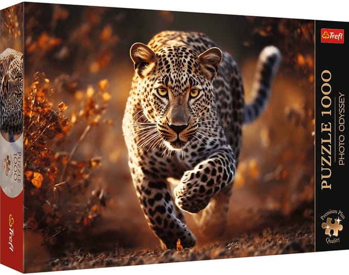 Trefl legpuzzel 1000 stukjes - Premium Plus Wild Leopard foto puzzel FSC.