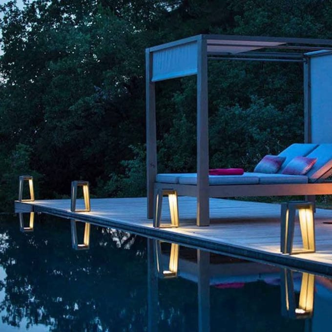 Les Jardins Skaal LED lantaarn op zonne-energie met sensor, 39 cm