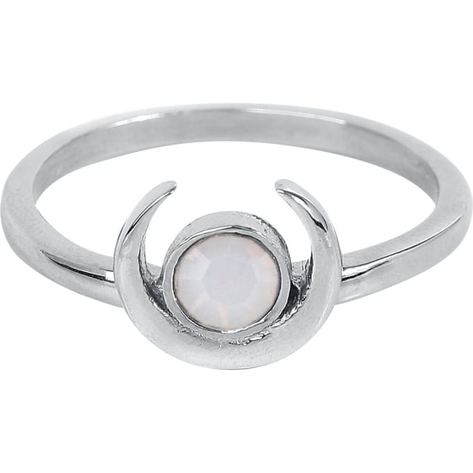 etNox - Gothic Ring - Maan - voor Vrouwen - zilverkleurig