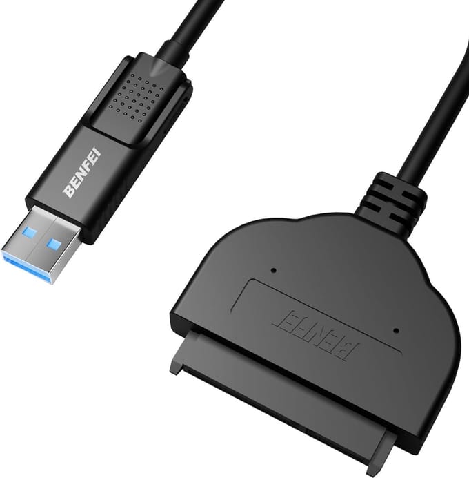 Benfei Sata naar USB 3.0/ USB C - SATA USB Harde Schijf Adapter geschikt voor 2.5 inch SATA HDD/ SSD