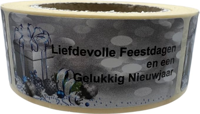 Kerststickers 150 stuks - liefdevolle feestdagen - kerstetiket - sluitzegel - kadootjes zilver - chique inpakken