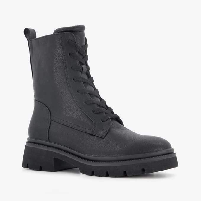 Blue Box dames veterboots zwart - Maat 36