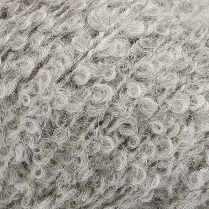 DROPS Alpaca Bouclé Mix - 5110 lichtgrijs - Wol Garen