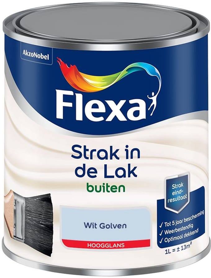Flexa - Strak In De Lak Buitenlak Hoogglans - Wit Golven - Mengverf - 1 L
