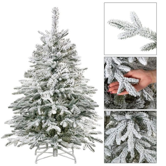 Springos Besneeuwde Kunstkerstboom - Spar Lux - 385 Takken - 220 CM