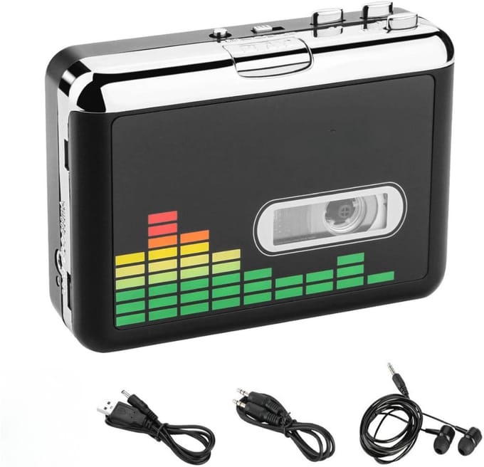 Core® Discman - Diskman – Draagbare Cassette Speler - Zwart - 11cm x 8cm x 3cm
