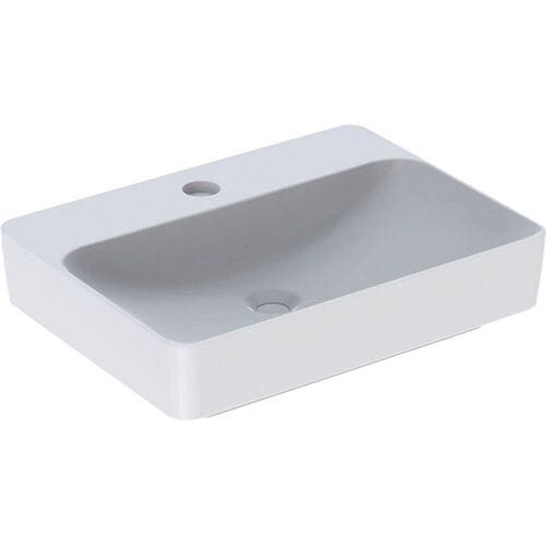 Geberit VariForm Countertop washbasin 60 x 45 cm, rectangular, with tap hole bench 500.781.01.2