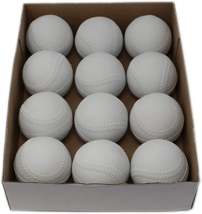 Honkbalbal Set - Trainingsballen - Sport Oefenen - Machine Genaaid - 9 Inch - Wit