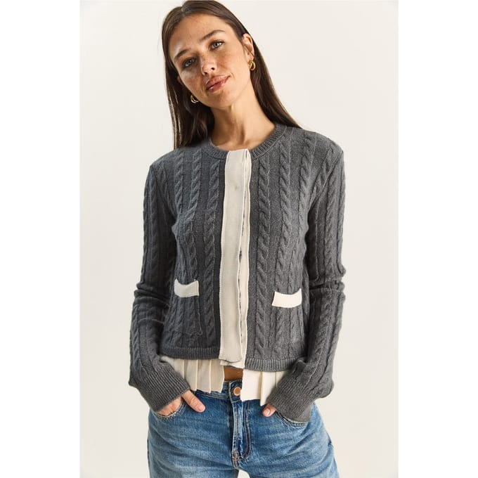Haar Baard Patroon Gebreide Cardigan