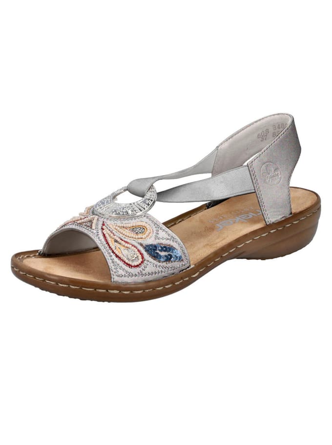 Sandalen met sleehak Rieker 608B490