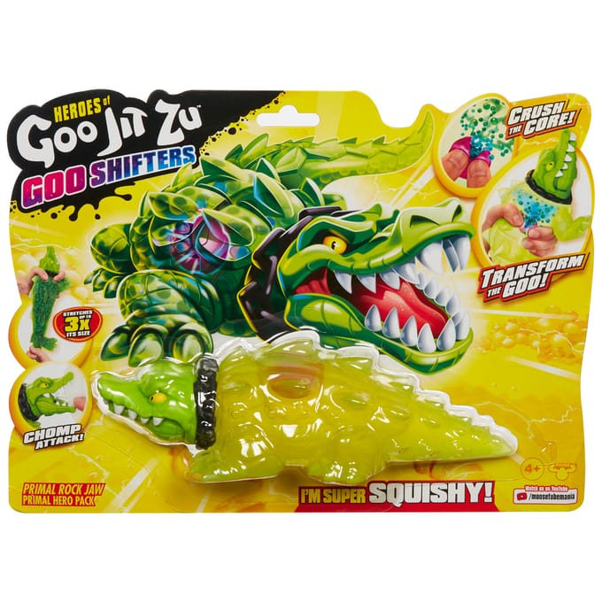 Heroes of Goo Jit Zu Primal Rock Jaw – Stretch Primal Figuur met Color Change Core