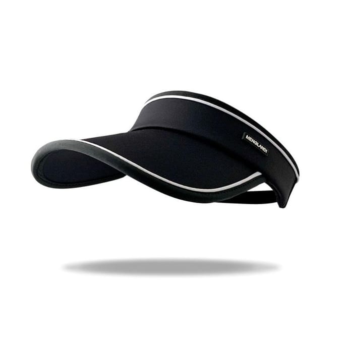 Modieuze UV-bescherming Dames Zonnehoed Ademend Brede Rand Lege Top Cap Elastisch Verstelbaar Strandhoed Tennis black
