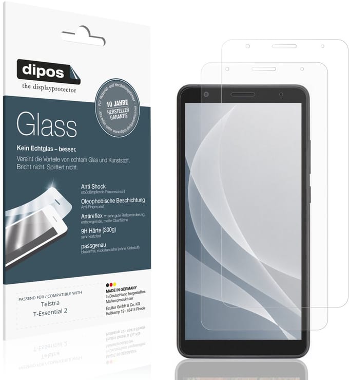 dipos – 2x Matte Pantserfolie geschikt voor Telstra T-Essential 2 | 9H Screenprotector