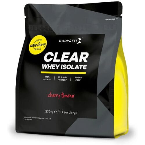 Body & Fit Clear Whey Isolate - Clear Whey Protein - Proteine Poeder - Proteine Ranja - Eiwit Limonade - Cherry - 270 gram (10 shakes)