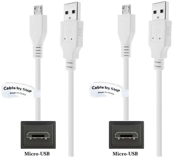 2 stuks OneOne 0,3m Micro USB kabel. Stevige laadkabel. Oplaadkabel snoer past op past op Samsung Galaxy A01, A01 Core, A02, A2 Core, A6, A6+, A10, A10s, C5, C7, E5, E7, J1, J1 Mini Prime, J2 Core, J2 Pro-Core, J3, J4, J4 Core