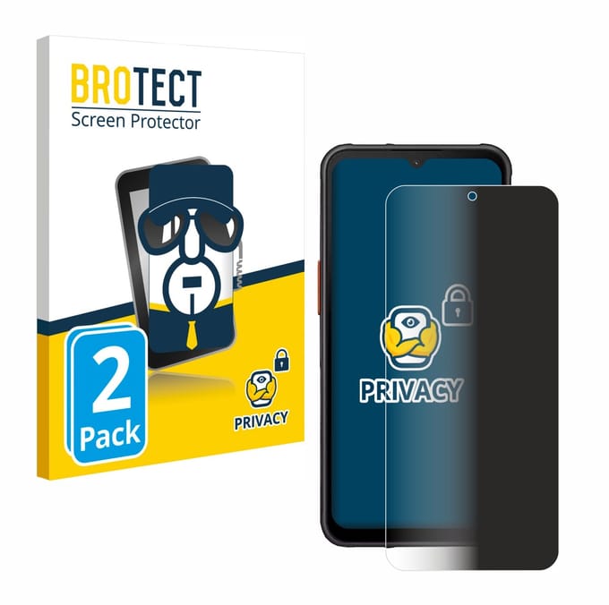 BROTECT - privacy screenprotector voor Samsung Galaxy XCover 7 Pro - Folie Beschermfolie Blauwlichtfilter 2 Stuks