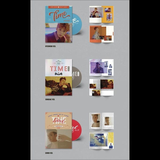 SUPER JUNIOR [TIME SLIP] 9e Album(Willekeurig) Random 1EA black