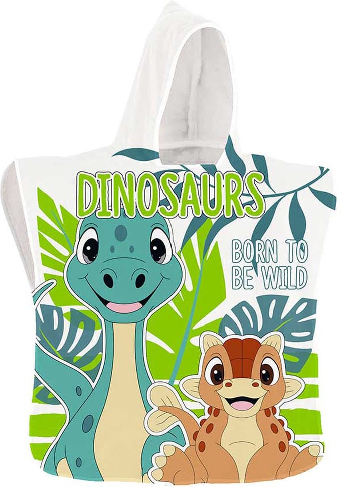 Dinosaurus Poncho, Born to be Wild - 50 x 100 cm - Polyester