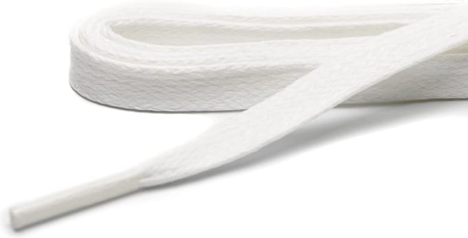 ARIESZZZ Schoenveters - Veters 150 cm - Wit - Wax  - Plat 150 cm 7-9 gaatjes