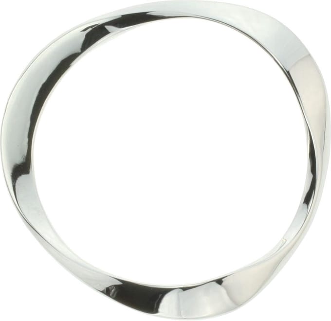 Behave - Bangle in gebogen design - zilverkleur - casual chique