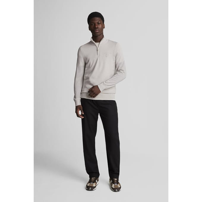 Lyle & Scott Tonal Eagle Merino Quarter Zip Jumper Cove Taglia: S | Maglioni a maglia Outlet | Uomo