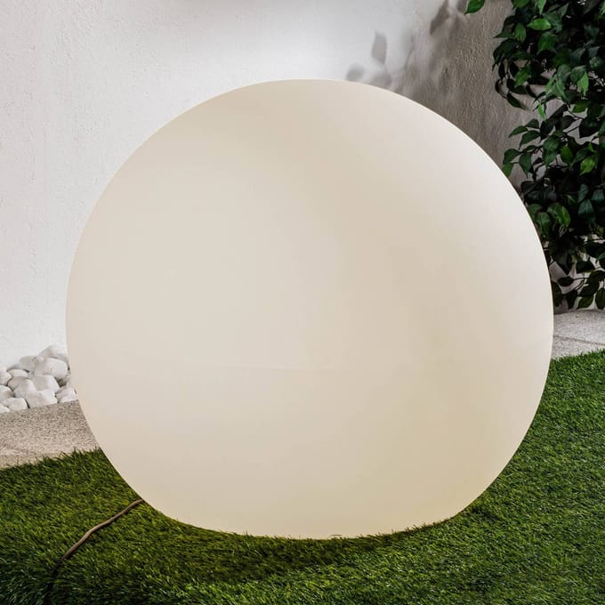 Nowodvorski Lighting Kogellamp Cumulus XL, Ø 80 cm, wit, kunststof IP44 E27