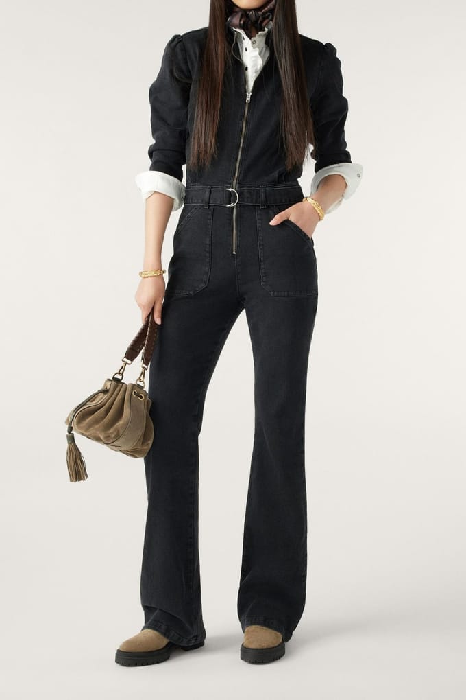 BA&SH Combinaison Isaya Blackstone Maat: 42 | Jumpsuits Outlet | Dames | Zwart