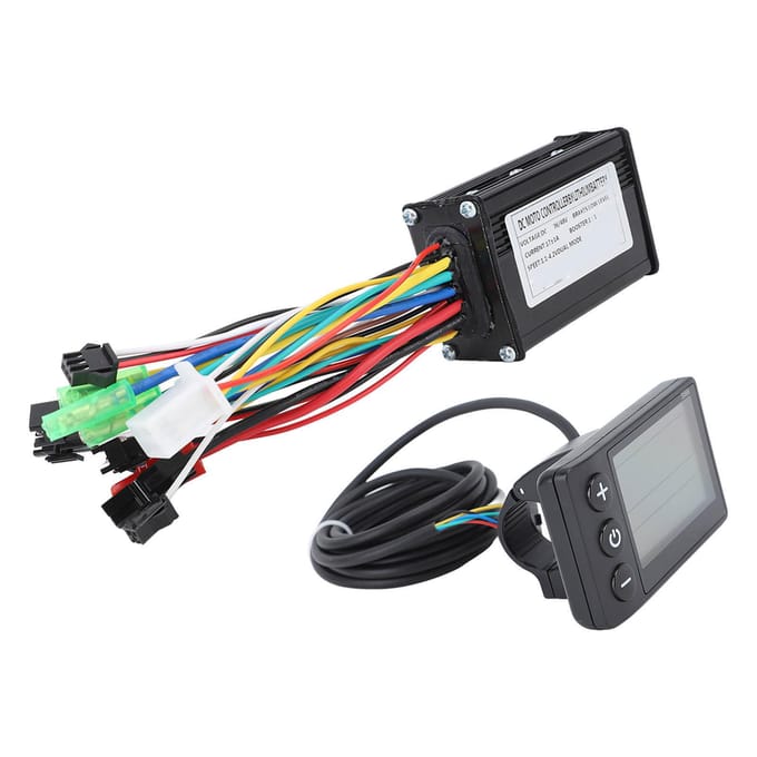 Elektrische Fiets Lithium Batterij Modificatie Kit 3 Modus 17A Motorcontroller met S866 Displaypaneel black