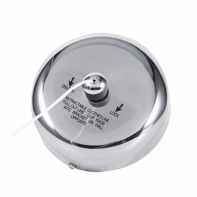 Intrekbare Kledingdroger Roestvrij Staal Heavy Duty 10 kg Draagvermogen 2,8 m Snoer Droogdouche Waslijn Rek gray