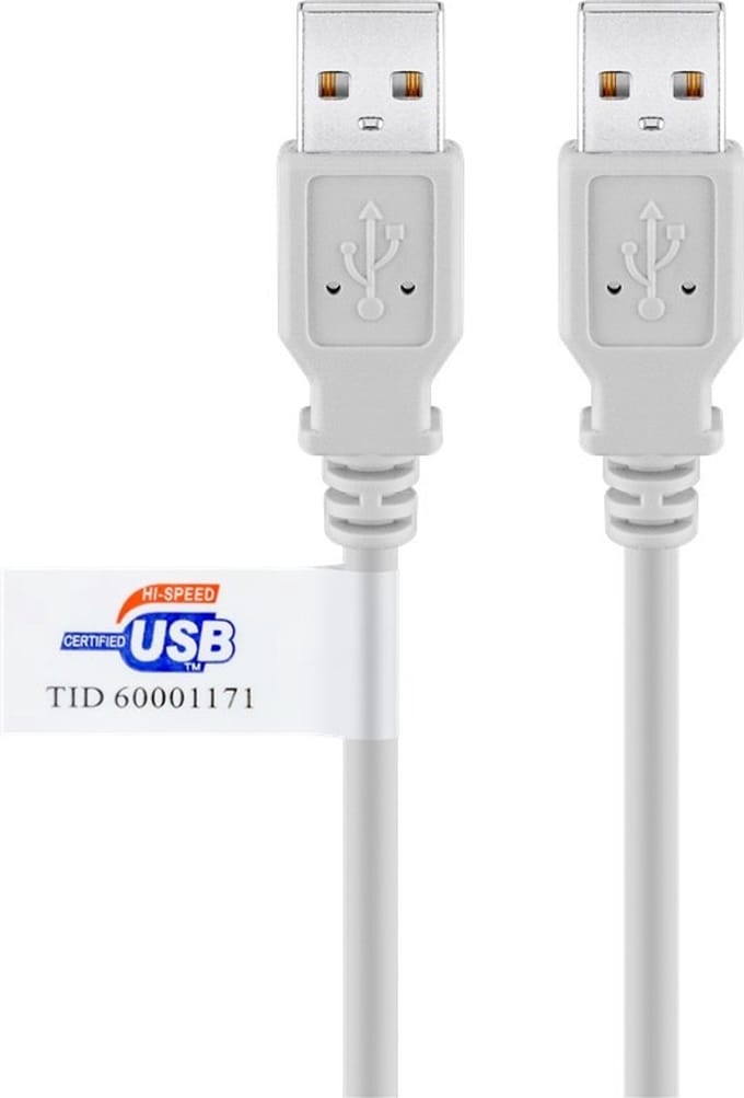 Goobay USB 2.0 Hi-Speed Cable with USB Certificate, Grey 5 m
