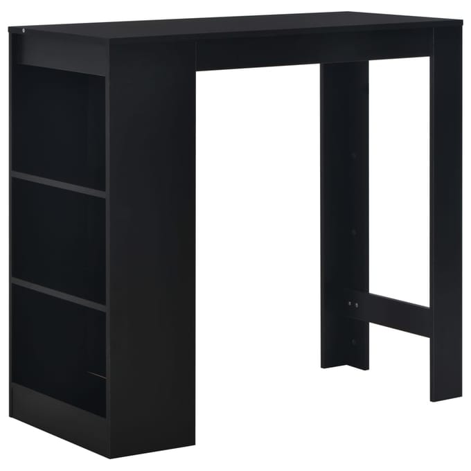vidaXL - Bartafel - met - schap - 110x50x103 - cm - zwart