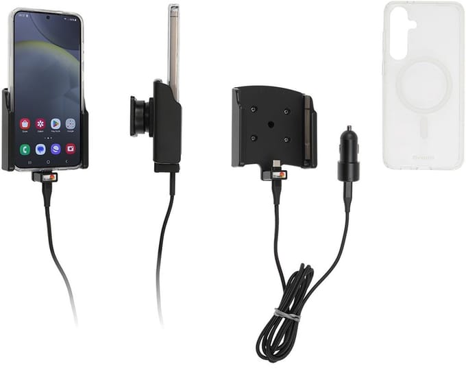Brodit houder/lader Samsung S24 Plus USB sig.plug -with case