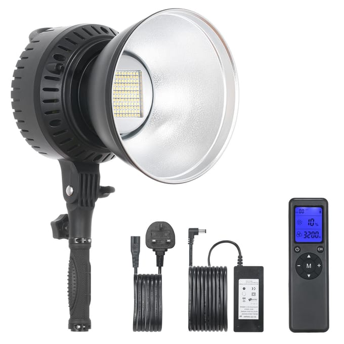 60W Professionele Studio Lamp LED Videolamp Bi-Color Temperatuur 3200K-5600K met Bowens Mount UK Plug zwart