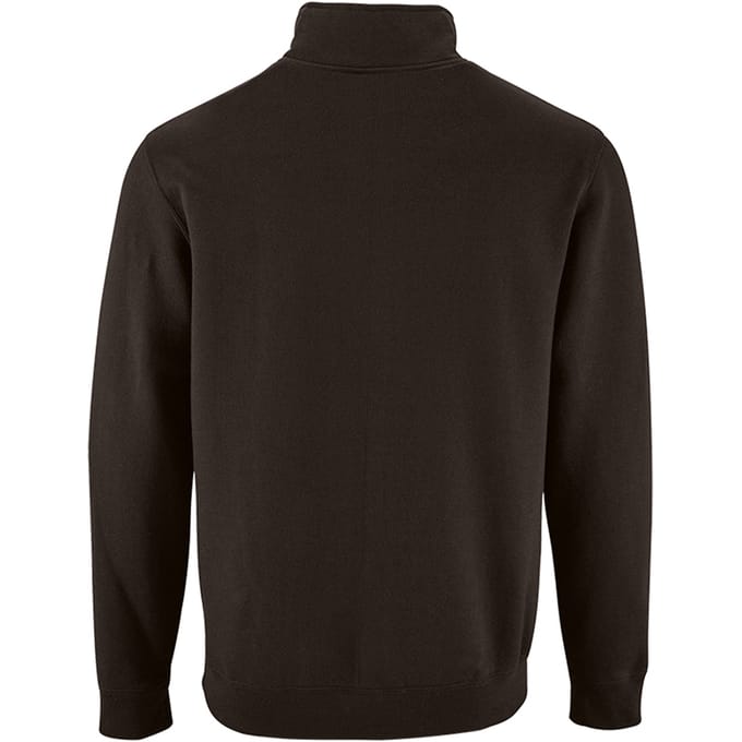 SOLS Heren Stan Contrast Zip Neck Sweatshirt (Zwart)